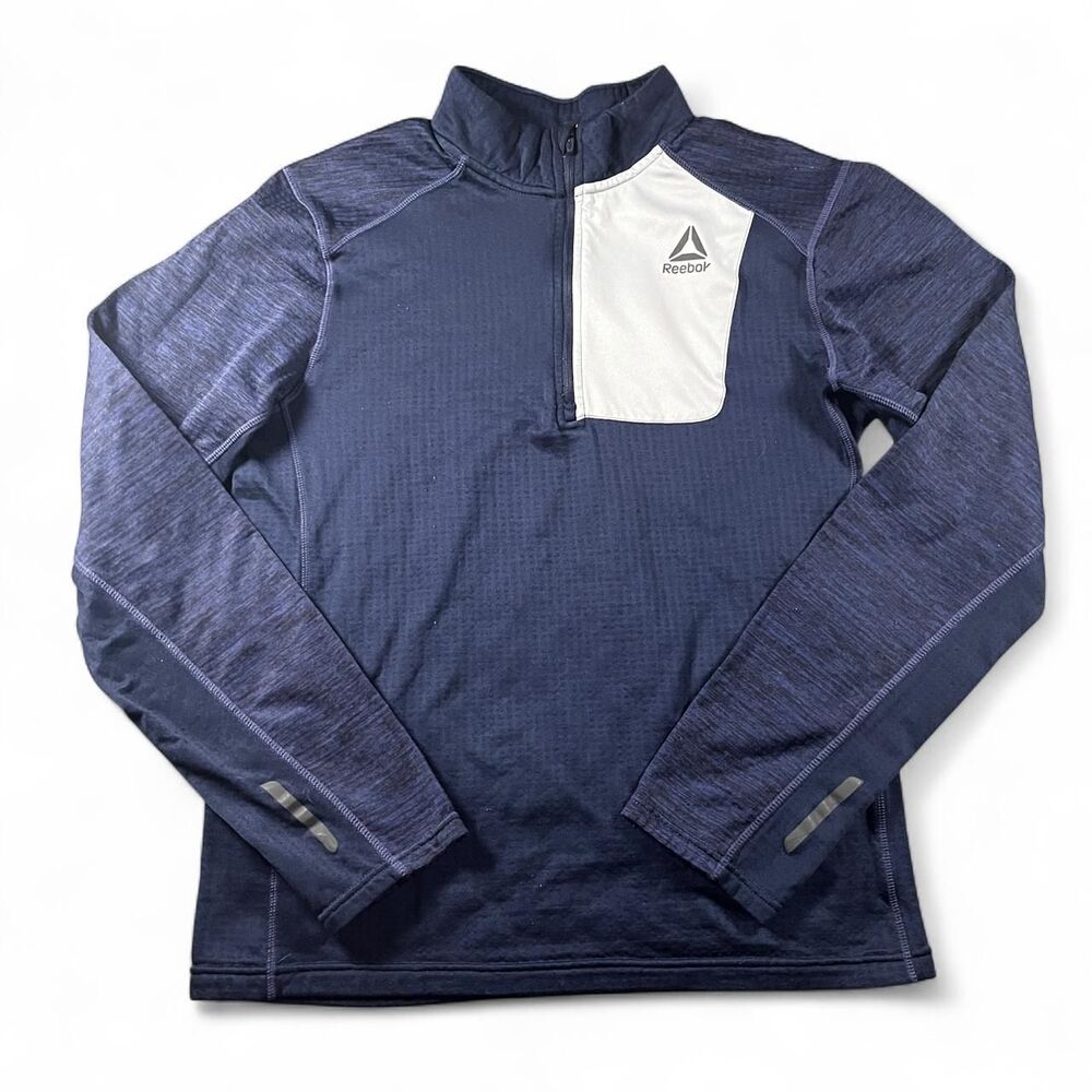 Reebok Men's Navy and Blue Jacket